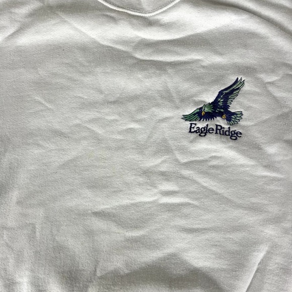 vintage 90s Eagle Ridge white crewneck size Large made in USA - Picture 6 of 7
